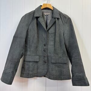 Isabella Bird‎ Womens Old Money Snakeskin Pattern Leather Jacket Size S Western